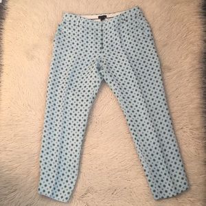 J Crew cropped silk/linen pants